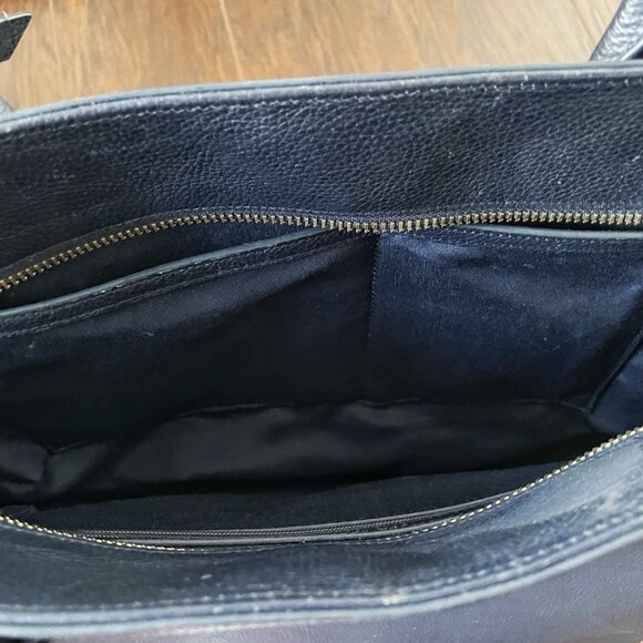 Colehaan Tote Bag, 100% Genuine Leather - Navy - Picture 5 of 6